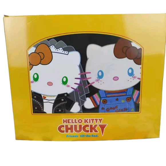 JAPAN EXCLUSIVE & COLLECTOR'S ITEM - Hello Kitty x Chucky 9 Inch Plushie Set - Picture 2 of 14